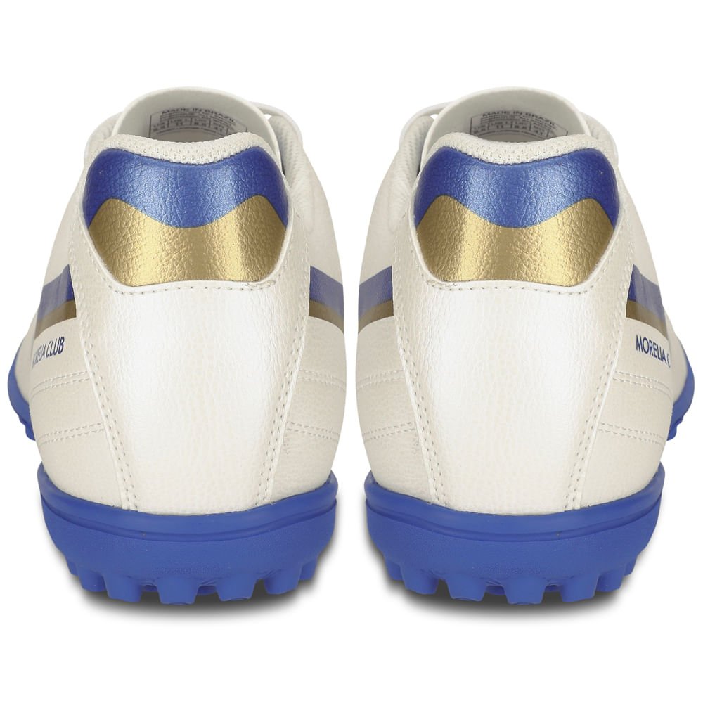 Chuteira Society Masculina Mizuno Morelia Club AS Branco/Azul 3