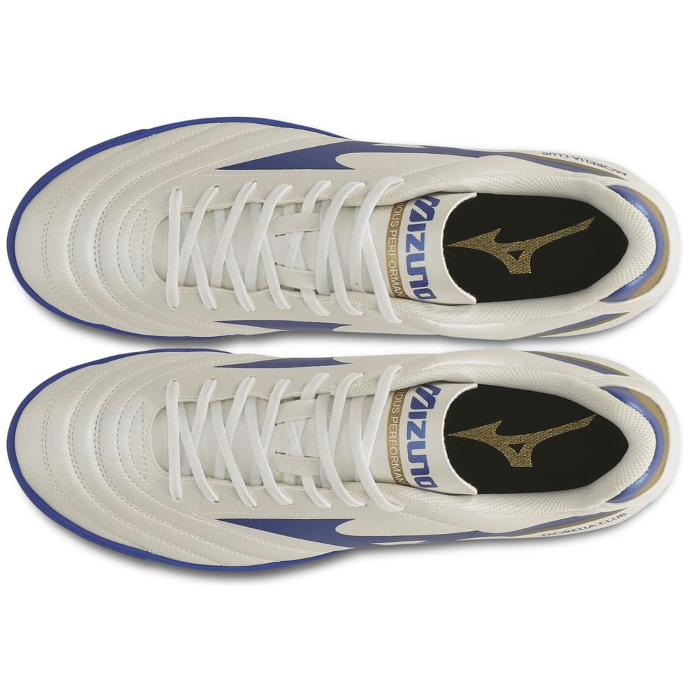 Chuteira Society Masculina Mizuno Morelia Club AS Branco/Azul 4