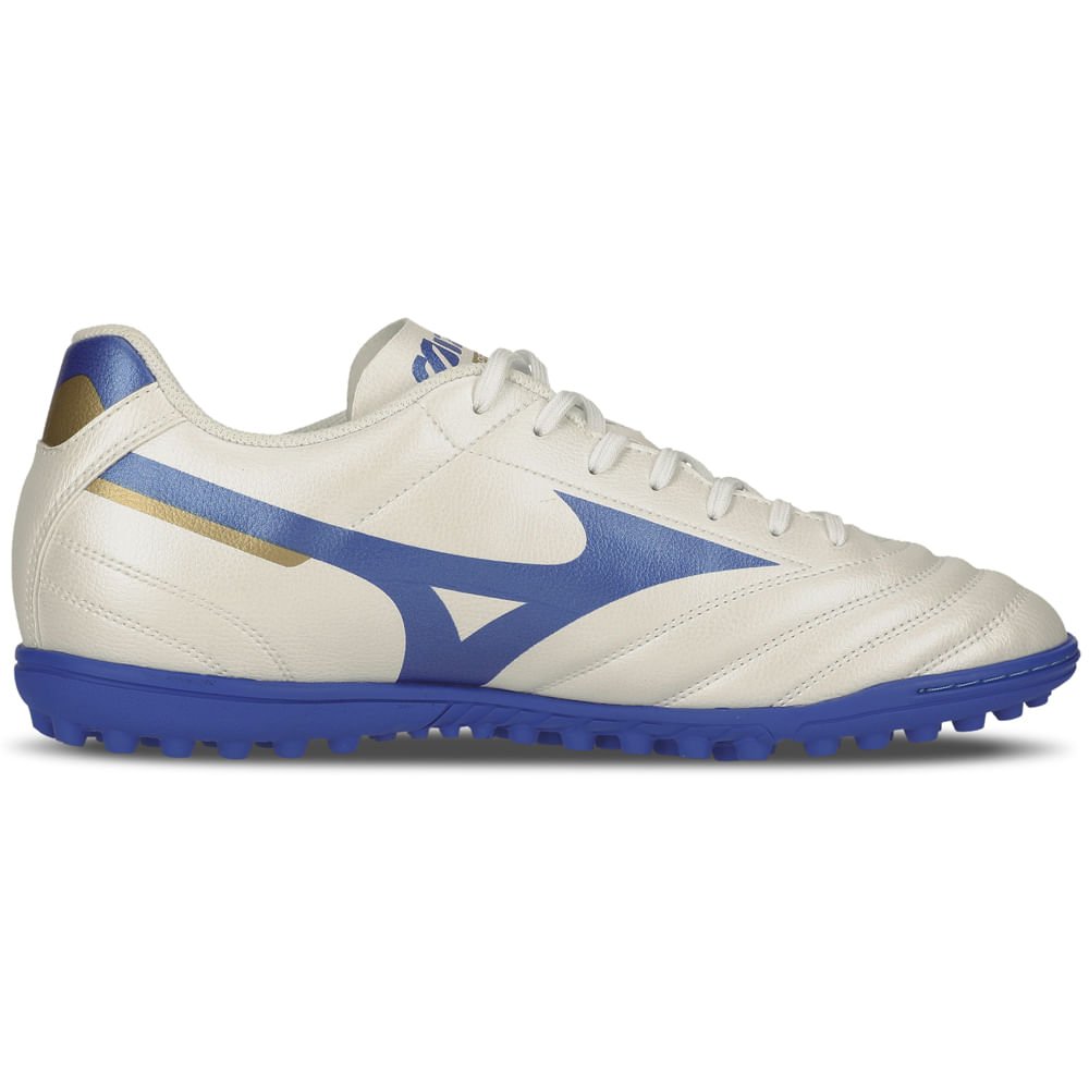 Chuteira Society Masculina Mizuno Morelia Club AS Branco/Azul 5