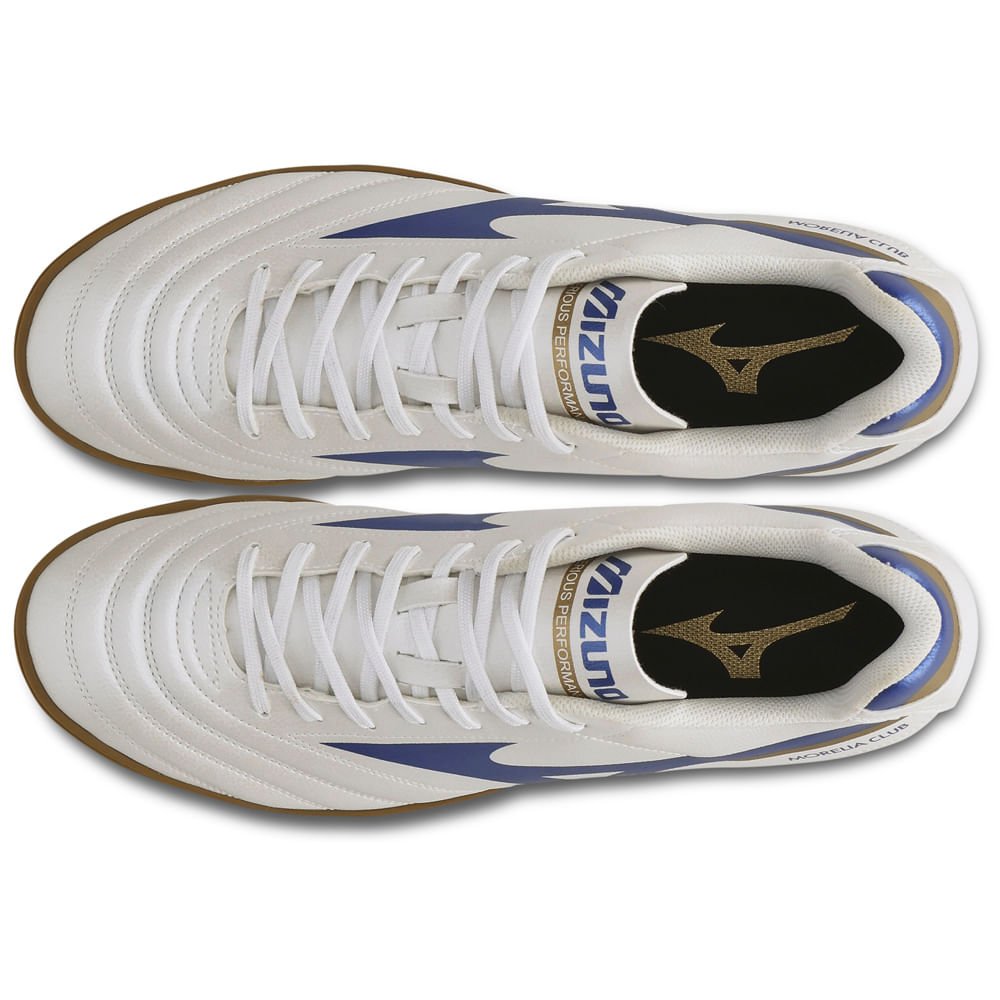 Chuteira de Futsal Masculina Mizuno Morelia Club IN Branco/Azul 4
