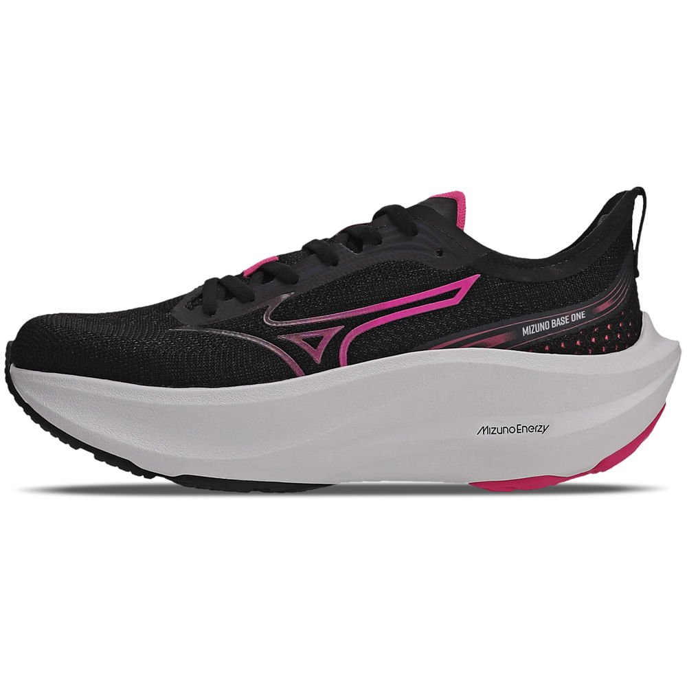 Tênis de Corrida Feminino Mizuno Base One Preto/Rosa 1