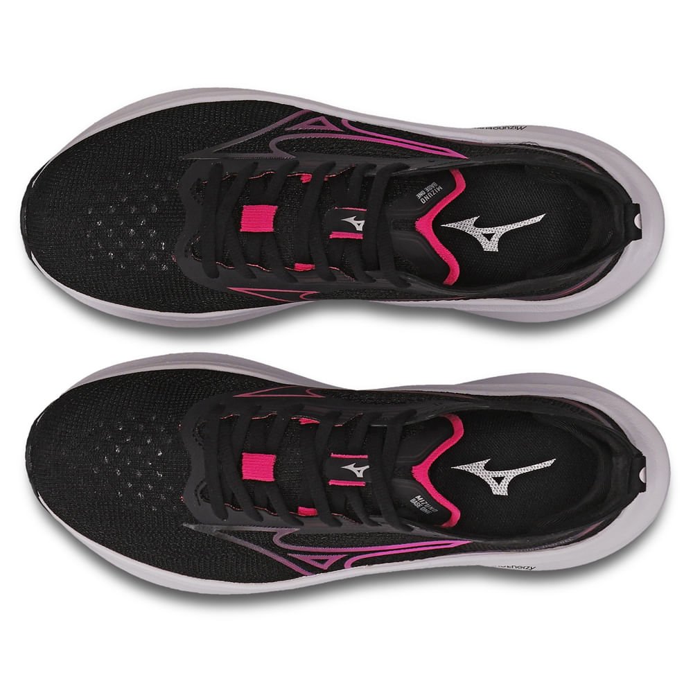 Tênis de Corrida Feminino Mizuno Base One Preto/Rosa 2
