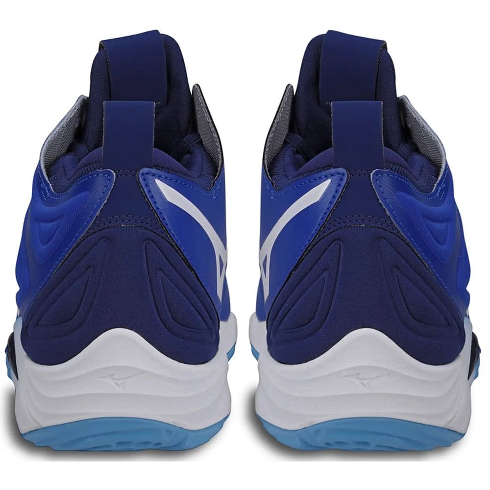 Tênis de Vôlei Mizuno Wave Momentum 3 Mid Azul 2