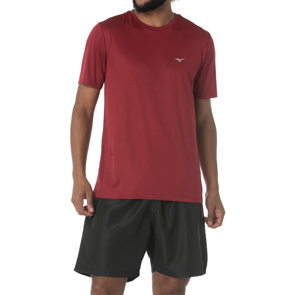 Camiseta de Corrida Masculina Mizuno Run Spark 2 Vermelho 2