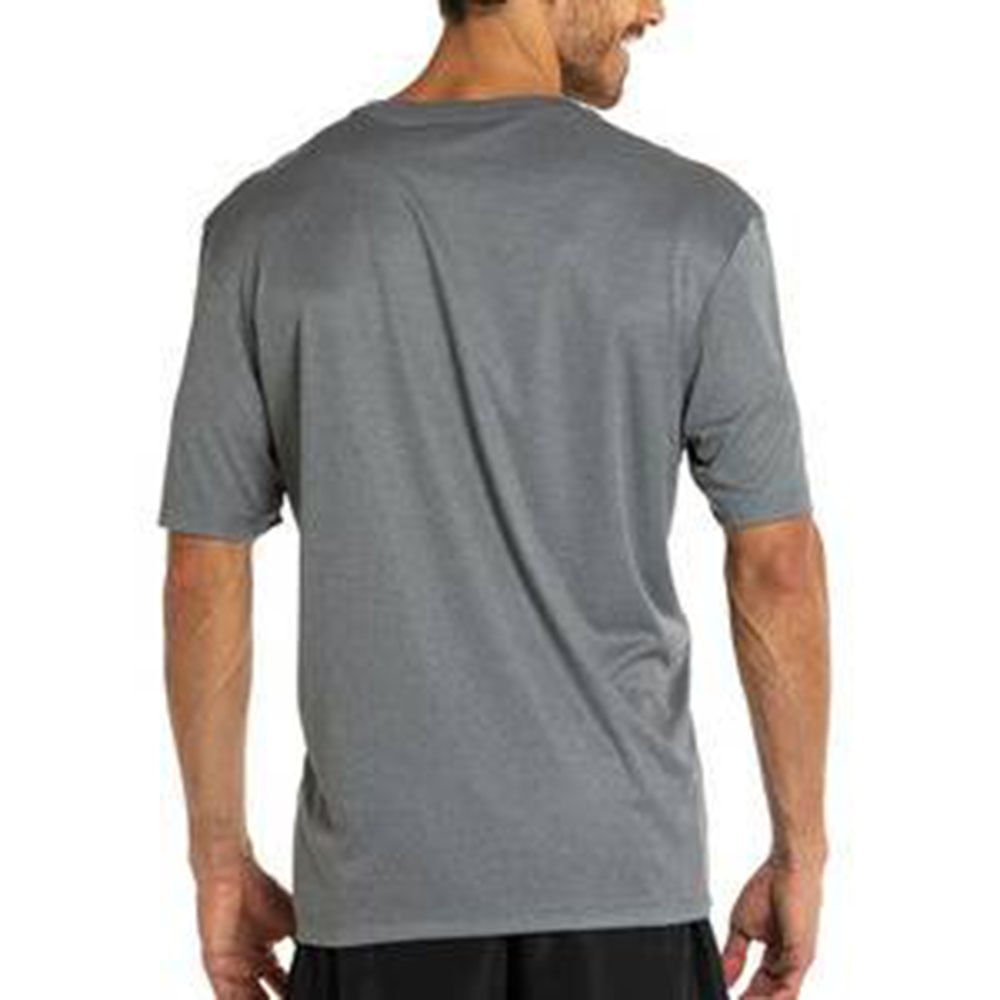Camiseta de Corrida Masculina Mizuno Run Spark 2 Mescla Cinza 3
