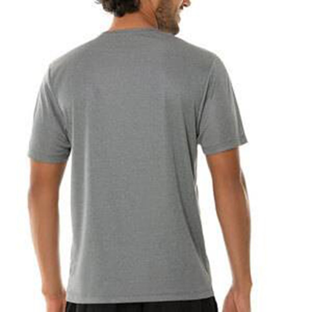 Camiseta de Corrida Masculina Mizuno Run Spark Mescla Cinza 3