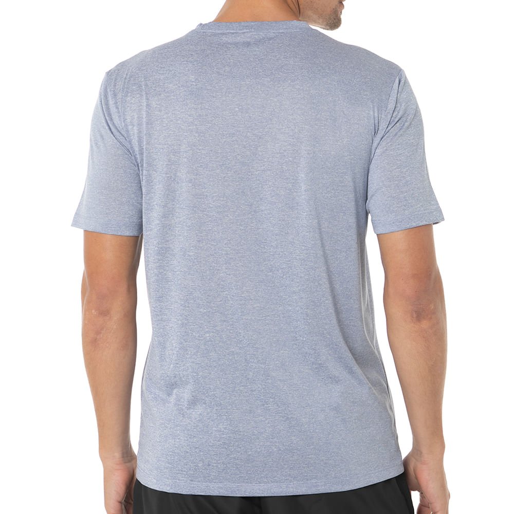 Camiseta de Corrida Masculina Mizuno Run Spark 2 Mescla Cinza 2