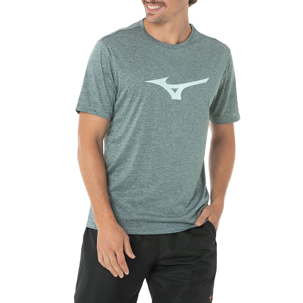 Camiseta de Corrida Masculina Mizuno Run Spark 2 Mescla