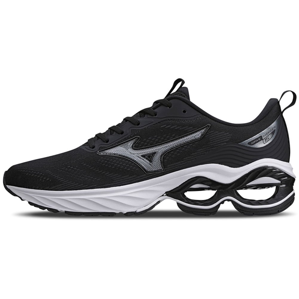 Kit 1 Tênis de corrida masculino Mizuno Wave Frontier 15 e 1 Mala de treino Master Preto 2