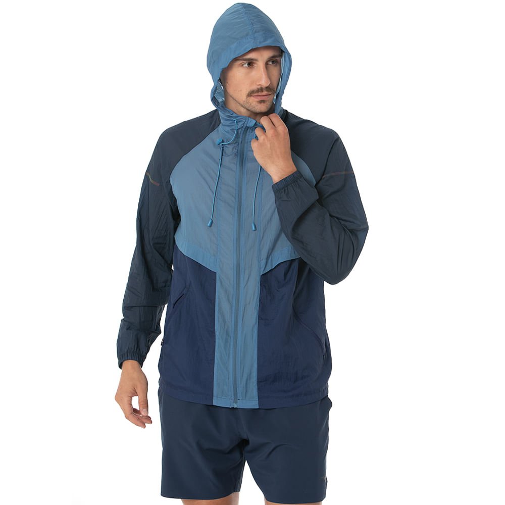 Jaqueta de Corrida Masculina Mizuno High 2 Azul 4