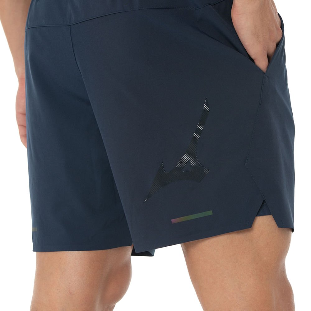 Shorts de Corrida Masculino Mizuno 2x1 High 2 Azul 3