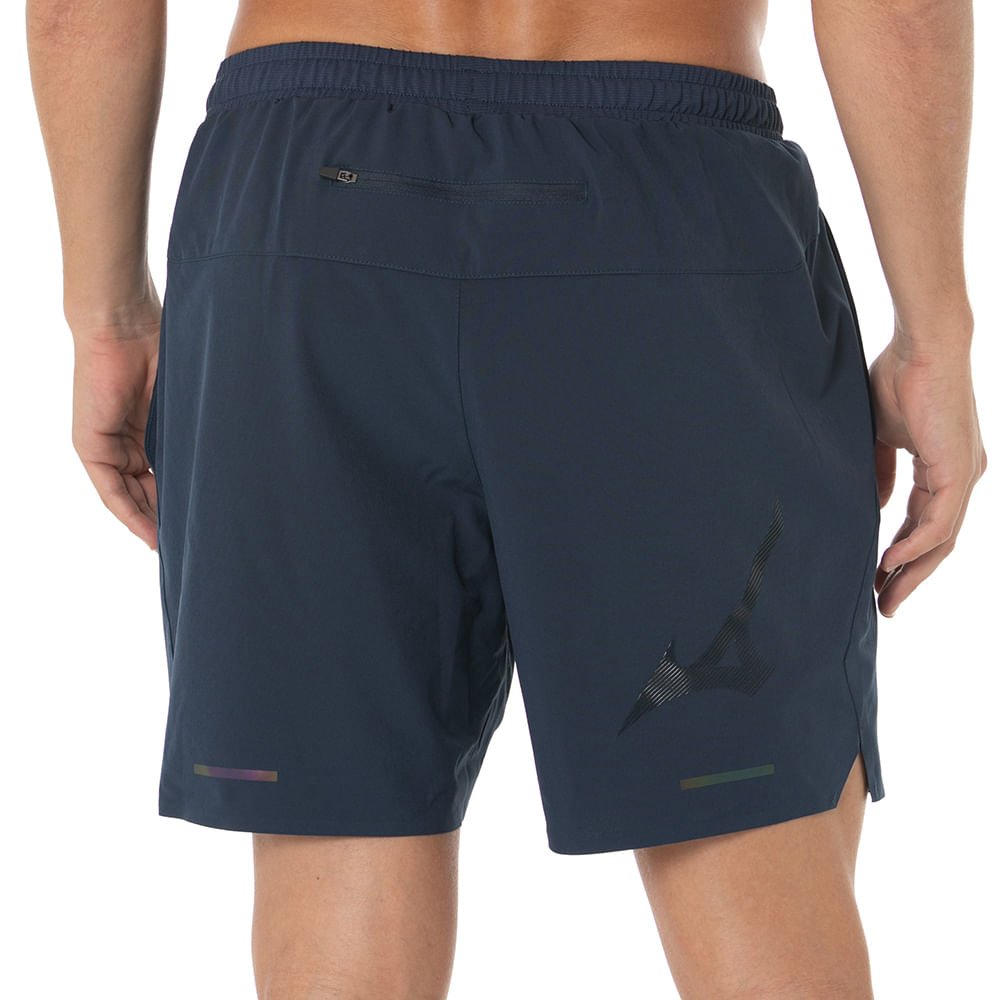 Shorts de Corrida Masculino Mizuno 2x1 High 2 Azul 4
