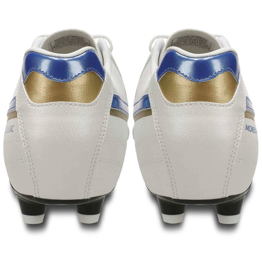 Chuteira de Campo Masculina Mizuno Morelia Classic MD Branco/Azul 3