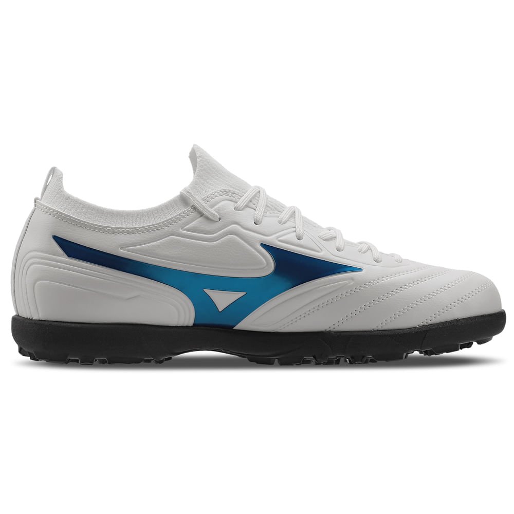 Chuteira Society Masculina Mizuno Regent AS Branco/Azul 5