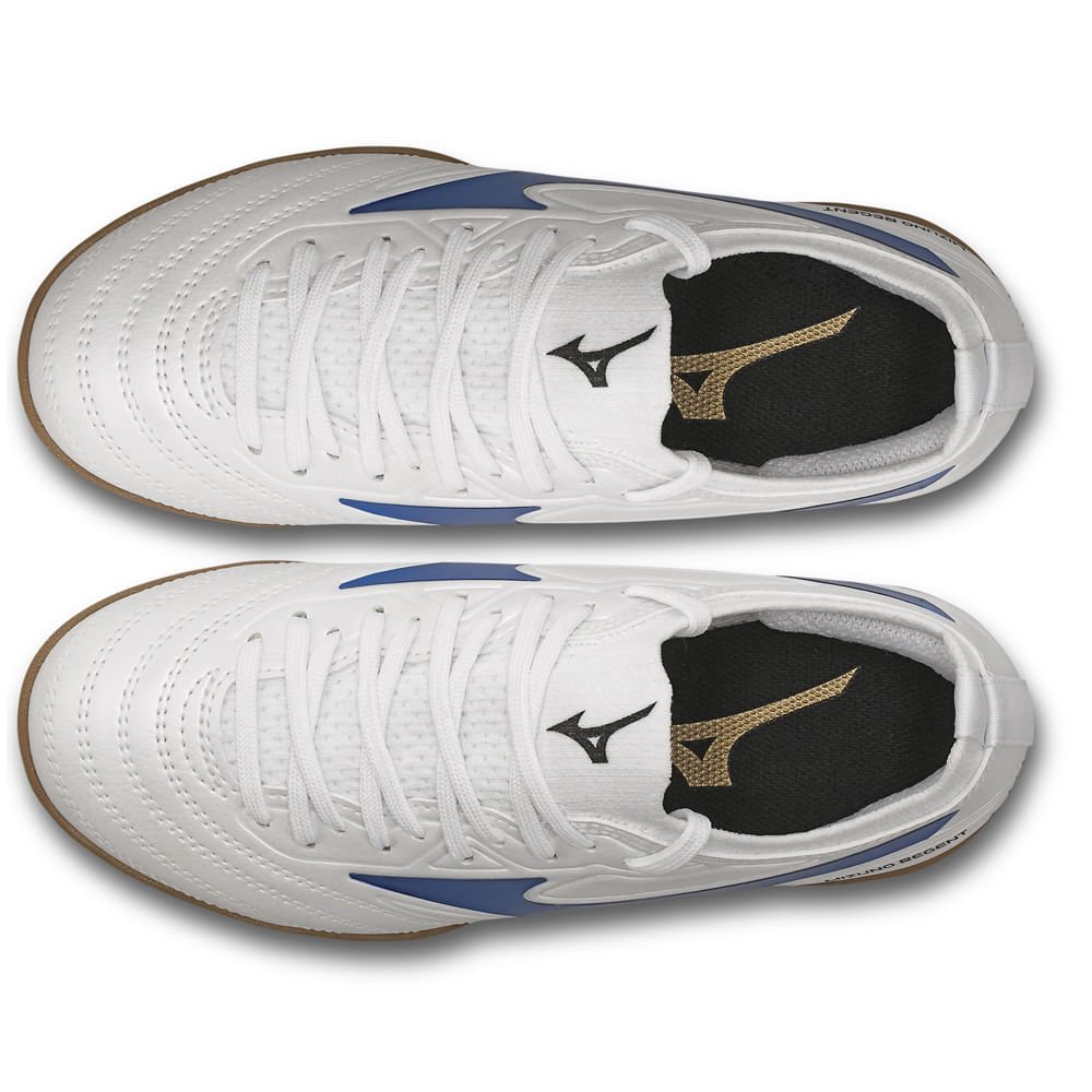 Chuteira Futsal Mizuno Regent IN Junior Branco/Azul 4