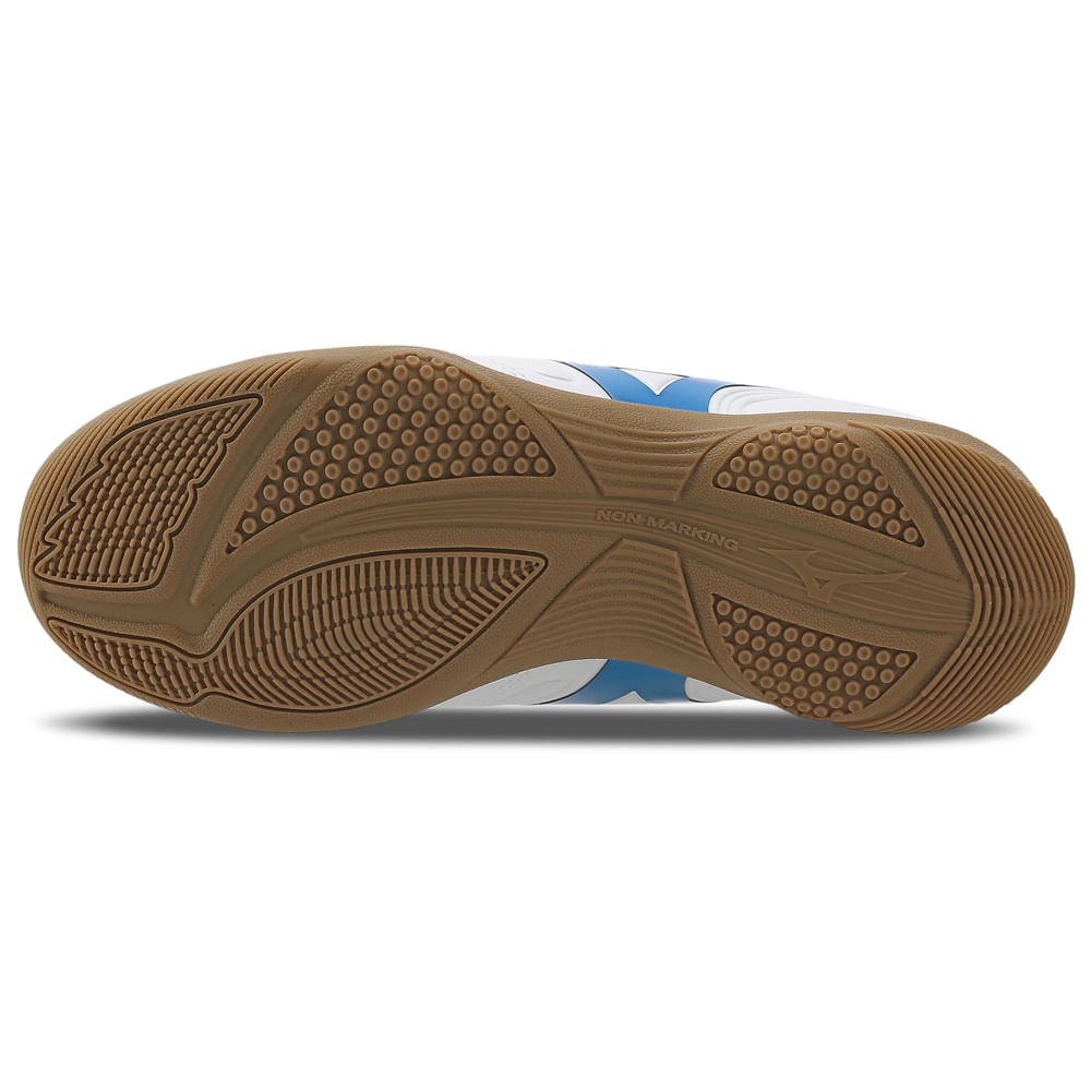 Chuteira Futsal Mizuno Regent IN Junior Branco/Azul 2