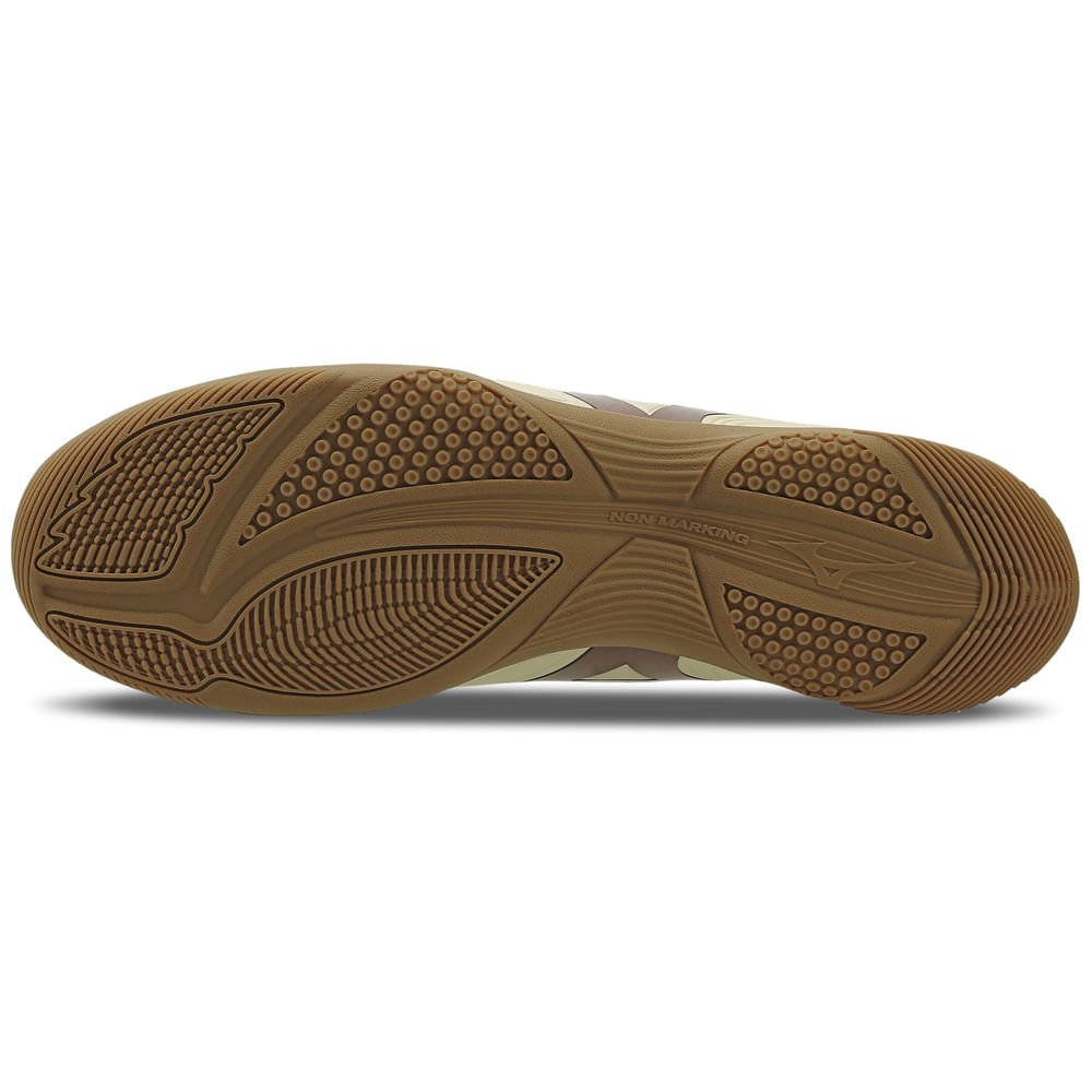 Chuteira Futsal Masculina Mizuno Regent IN Bege/Preto 2