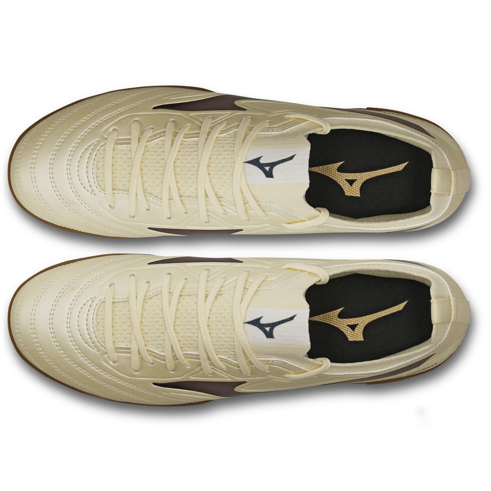 Chuteira Futsal Masculina Mizuno Regent IN Bege/Preto 3