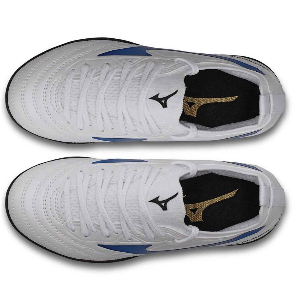 Chuteira Society Mizuno Regent AS Junior Branco/Azul 4