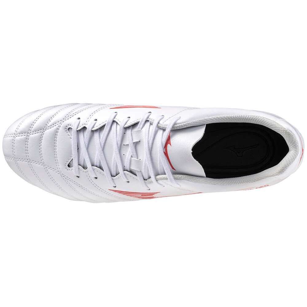 Chuteira de Campo Masculina Mizuno Monarcida Neo III Select MD Branco/Laranja 4