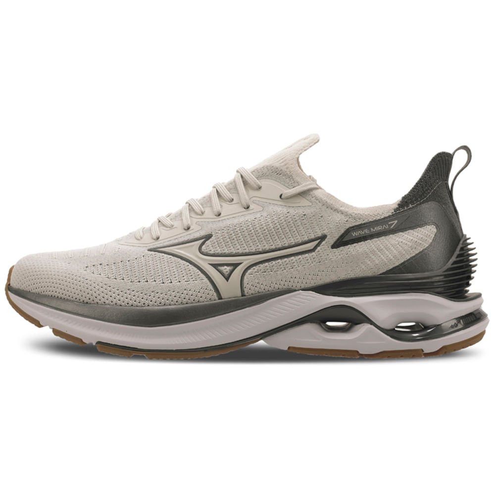 Tênis de Corrida Masculino Mizuno Wave Mirai 7 Bege 1