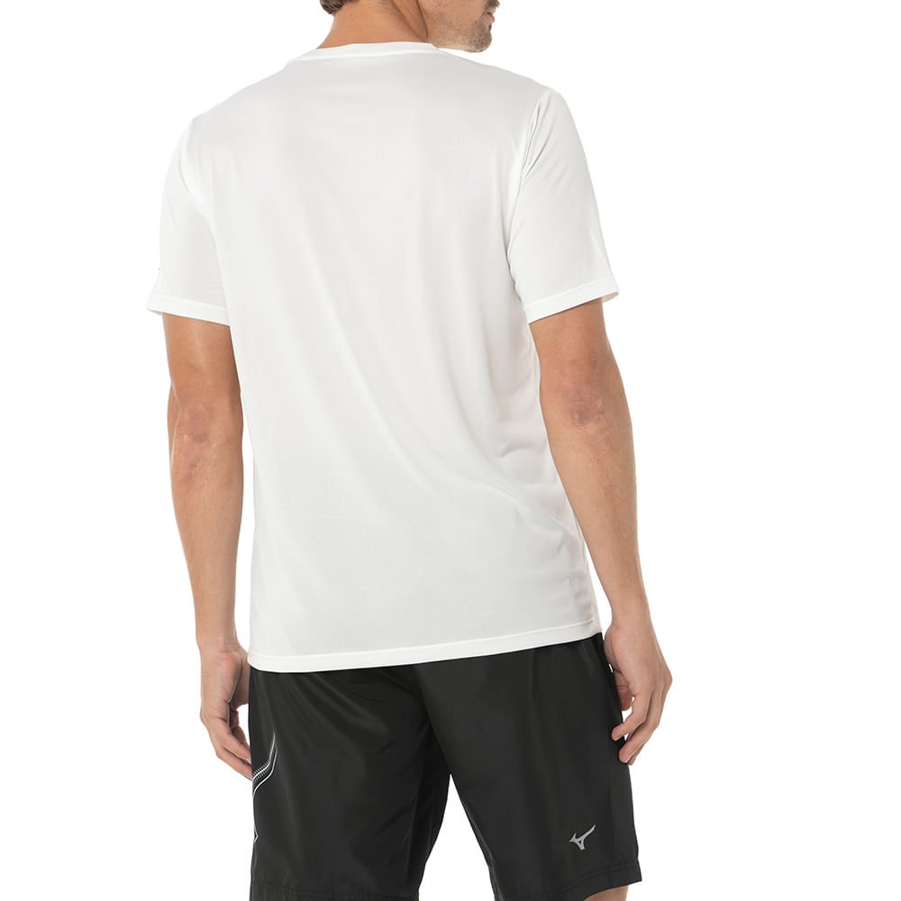 Camiseta Casual Masculina Mizuno Stamp Branco 3