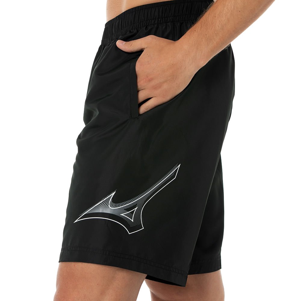 Bermuda de Treino Masculina Mizuno Run Bird Preto 2
