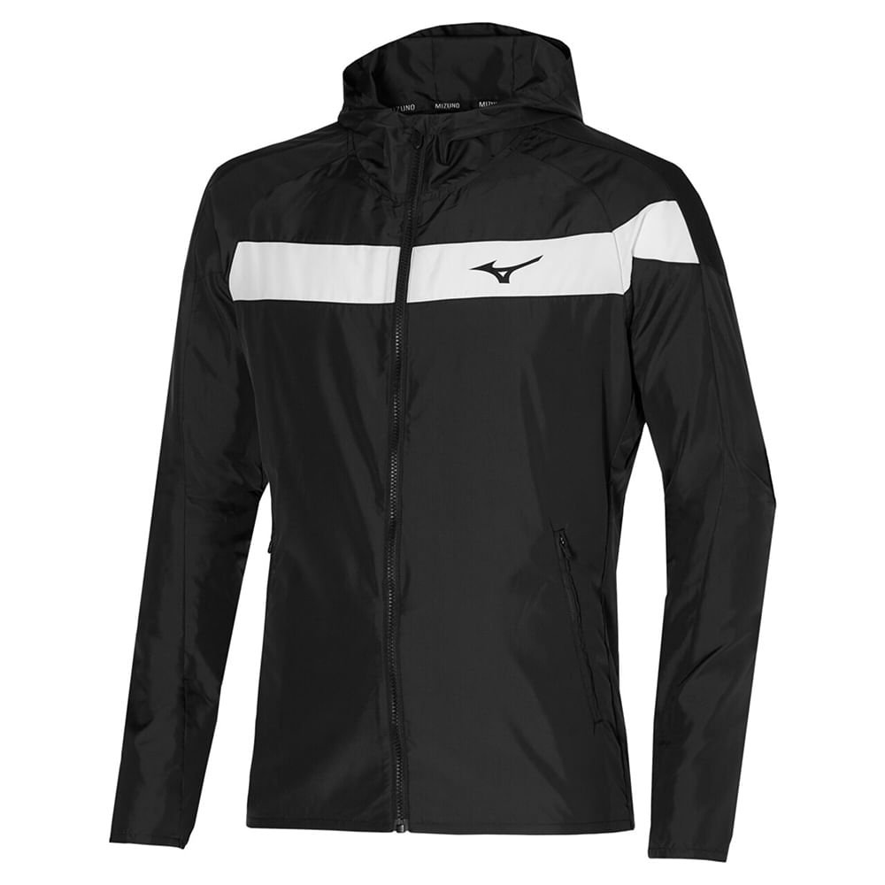 Jaqueta de Treino Masculina Mizuno Hooded Preto 1