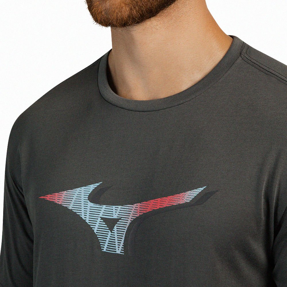 Camiseta Casual Masculina Mizuno Stamp Cinza 5