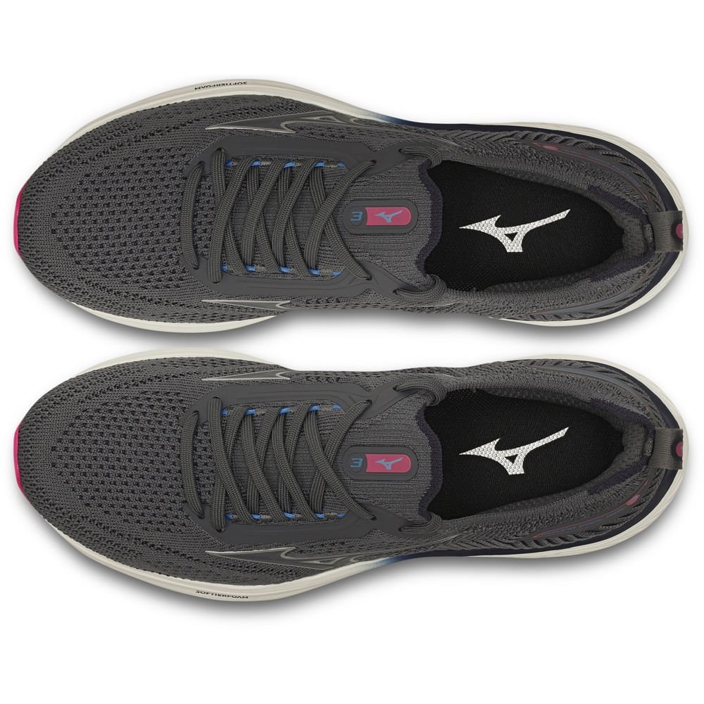 Tênis de Corrida Feminino Mizuno Cool Ride 3 Cinza 2