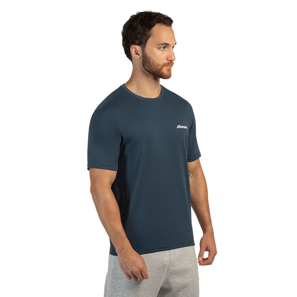 Camiseta Masculina Mizuno Basic Logo Azul 2