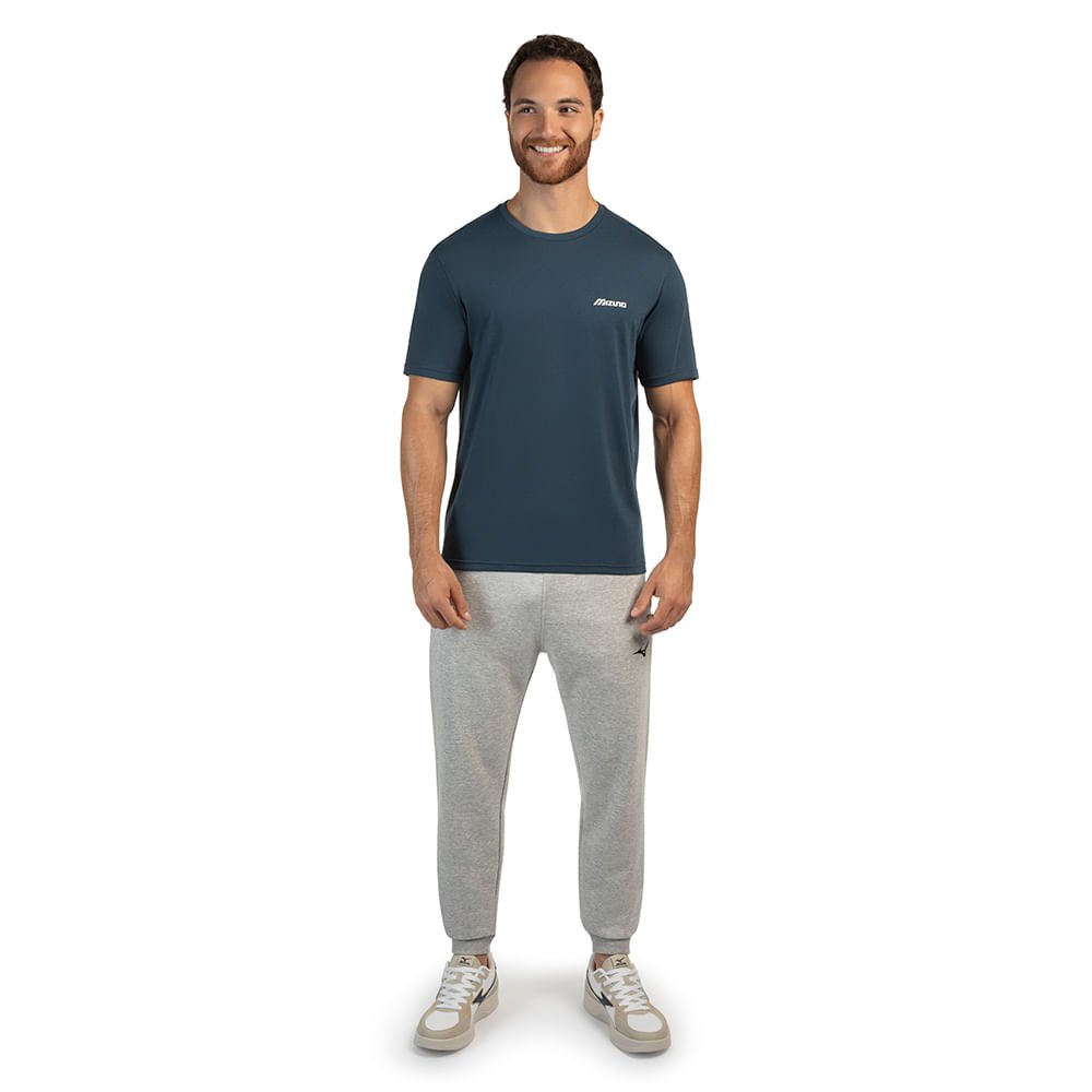 Camiseta Masculina Mizuno Basic Logo Azul 3