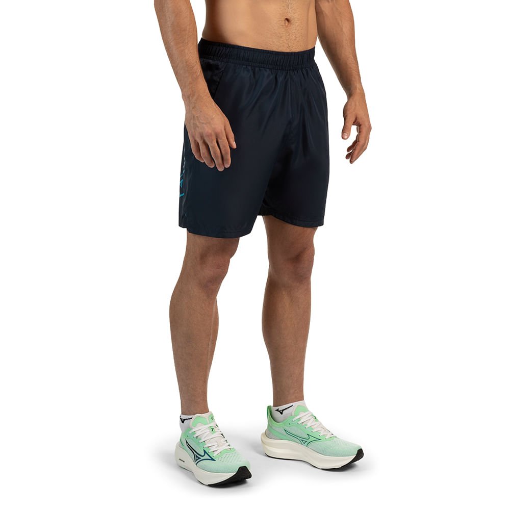 Bermuda de Corrida Masculina Mizuno Run Easy 4 Azul 2