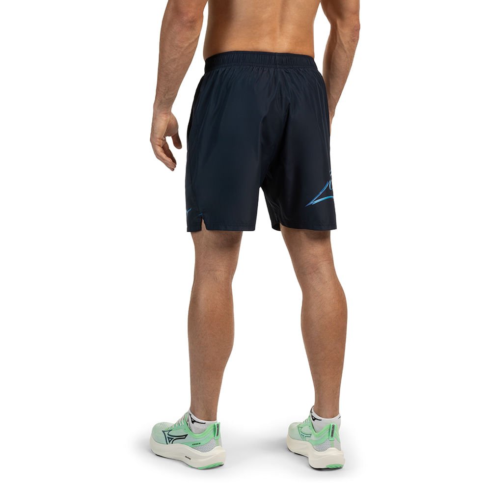 Bermuda de Corrida Masculina Mizuno Run Easy 4 Azul 3