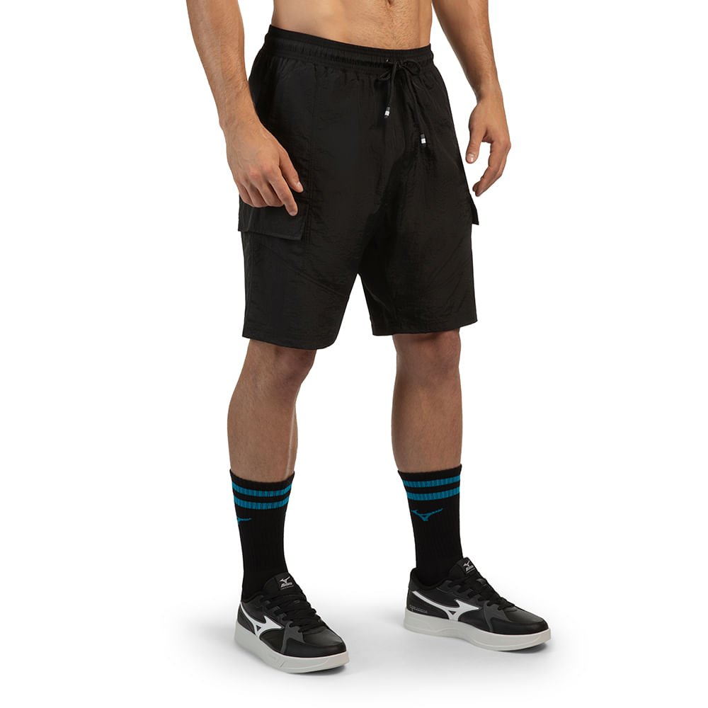 Bermuda Casual Mizuno Masculina Cargo Street Preto 2