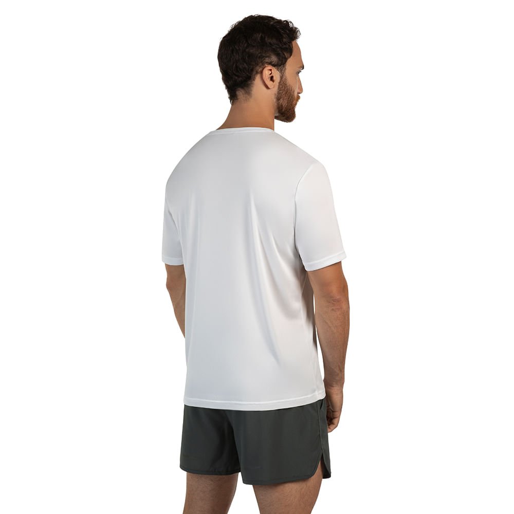 Camiseta de Corrida Masculina Mizuno Run Spark 2 Branco 2