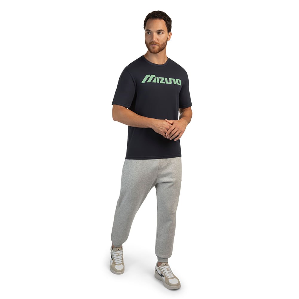 Camiseta Masculina Mizuno Big Logo Azul 2