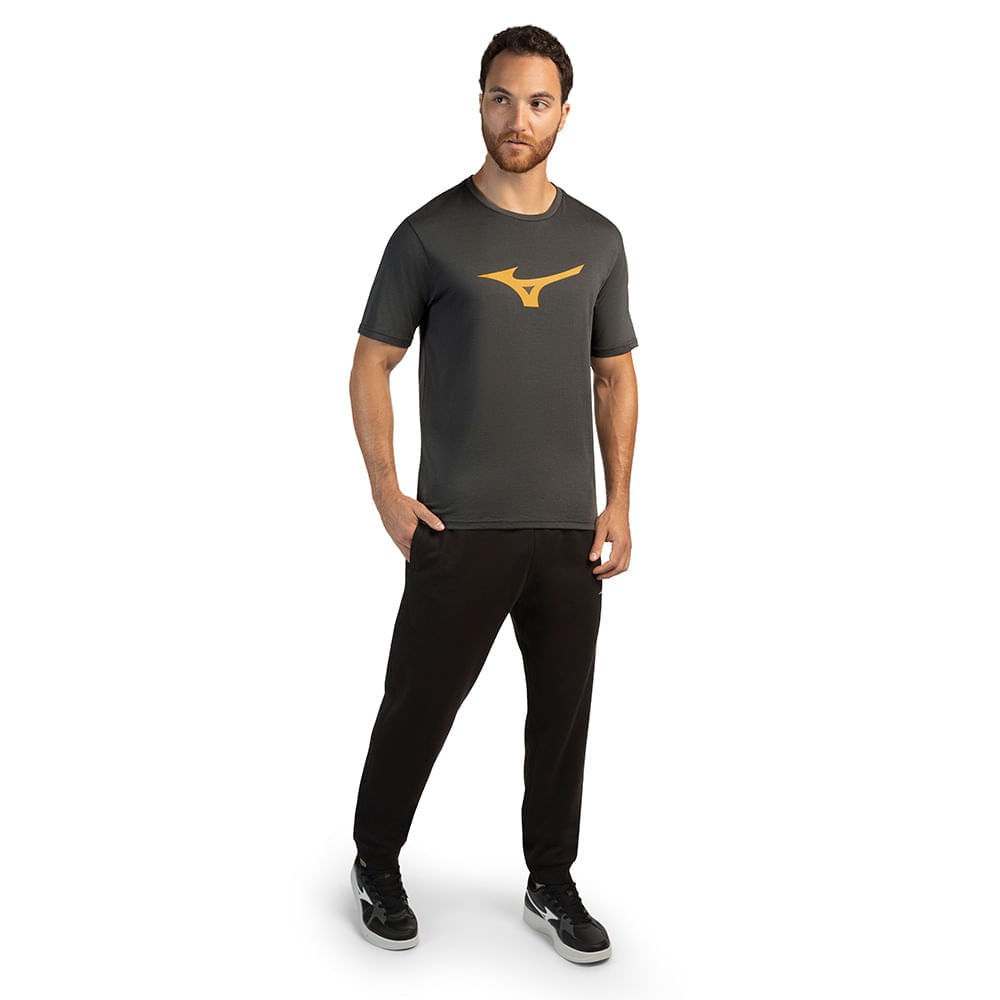 Camiseta Masculina Mizuno Basic Big Cinza 3