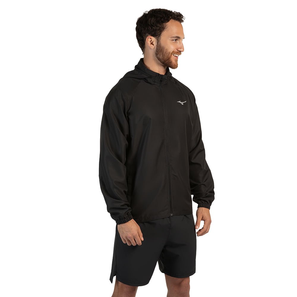 Jaqueta de Corrida Mizuno Masculina Focus Preto 1