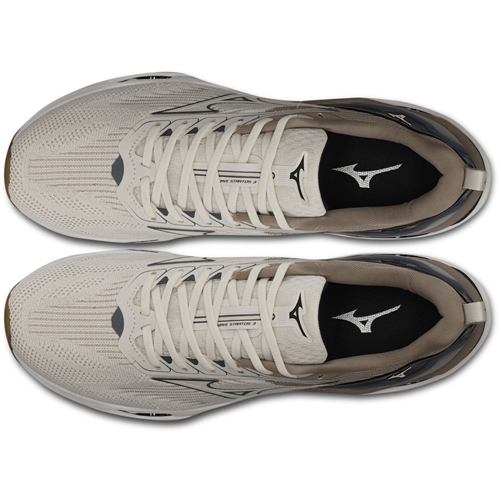 Tênis de Corrida Mizuno Wave Stratos 3 Bege 2