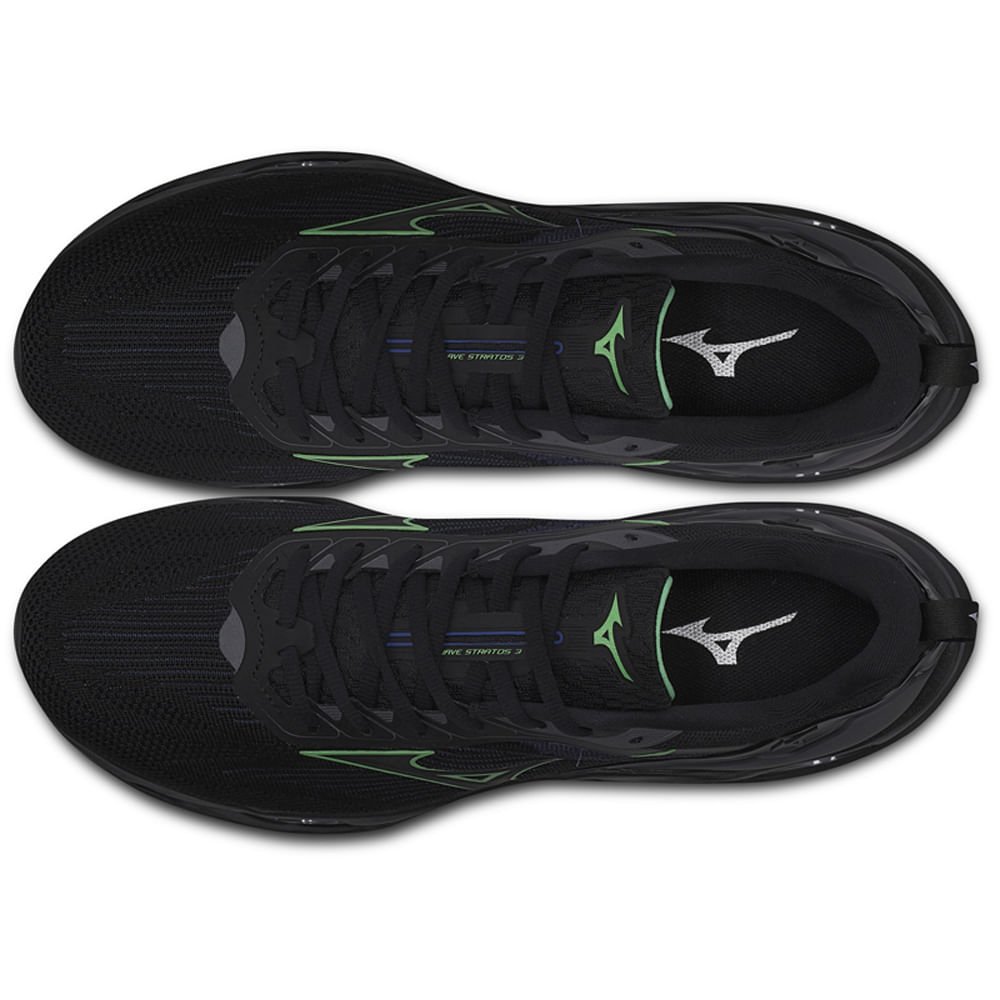 Tênis de Corrida Masculino Mizuno Wave Stratos 3 Preto 2