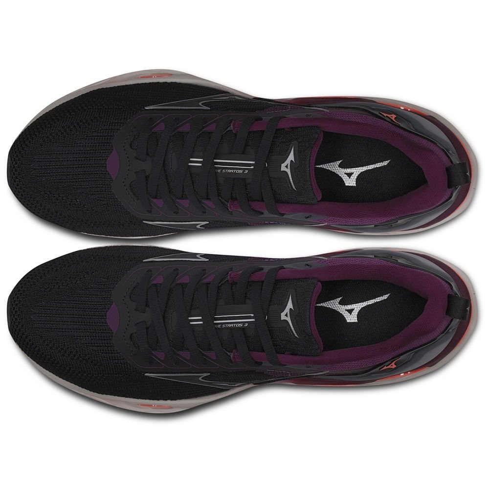 Tênis de Corrida Feminino Mizuno Wave Stratos 3 Preto 2