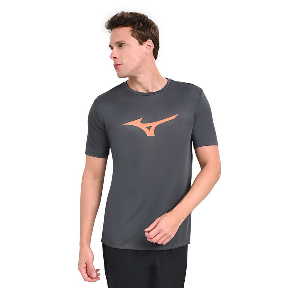 Camiseta de Treino Masculina Mizuno Run Spark Cinza 2