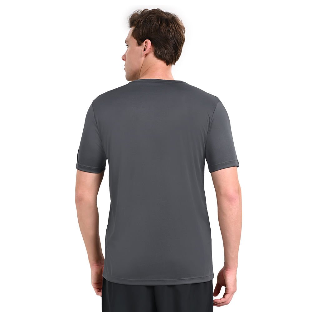 Camiseta de Treino Masculina Mizuno Run Spark Cinza 3