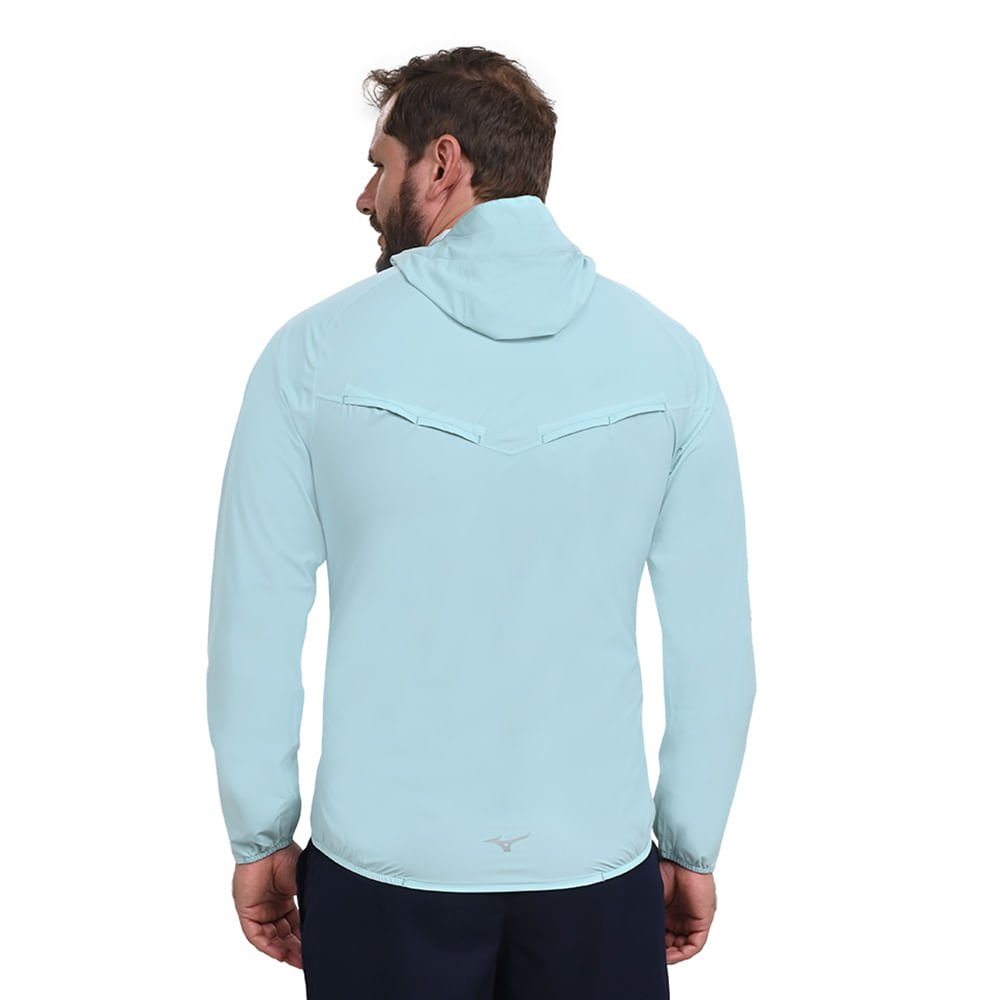 Jaqueta de Corrida Masculina Mizuno Waterproof 20K ER Azul 3