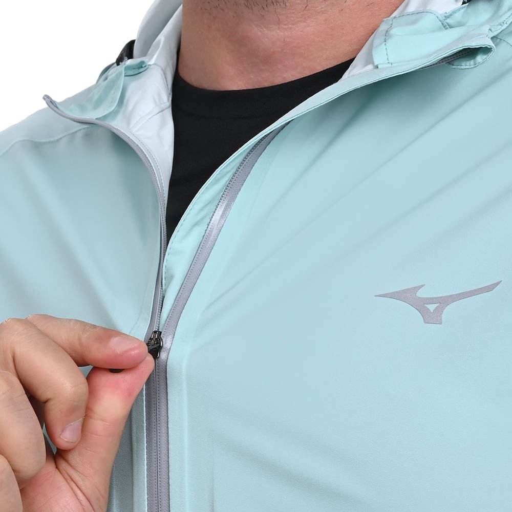 Jaqueta de Corrida Masculina Mizuno Waterproof 20K ER Azul 6