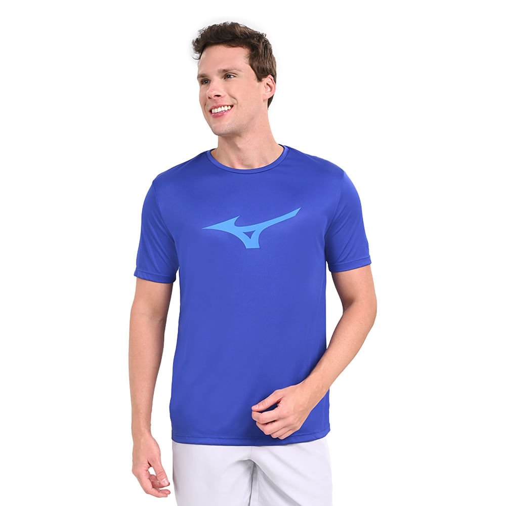 Camiseta de Treino Masculina Mizuno Run Spark Azul 2
