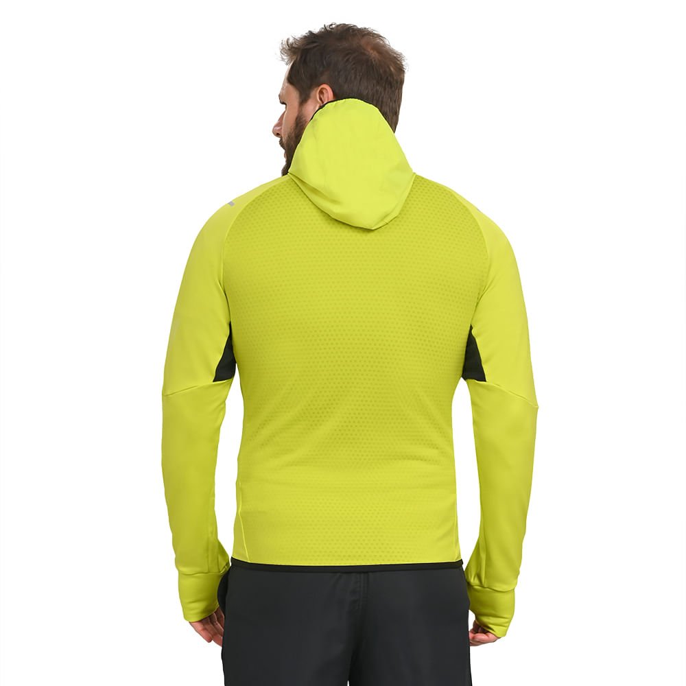 Jaqueta de Corrida Masculina Mizuno Warmalite Hybrid Amarelo 3