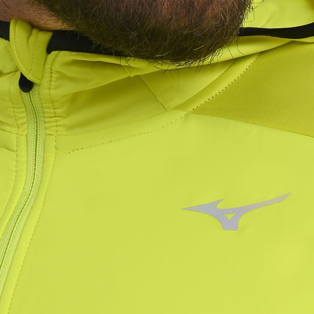 Jaqueta de Corrida Masculina Mizuno Warmalite Hybrid Amarelo 9