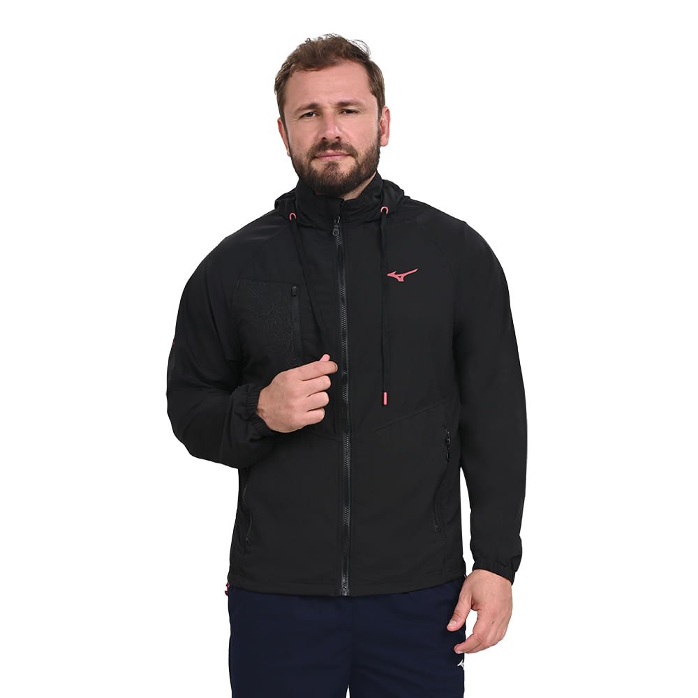 Jaqueta de Treino Masculina Mizuno Trail Preto 2
